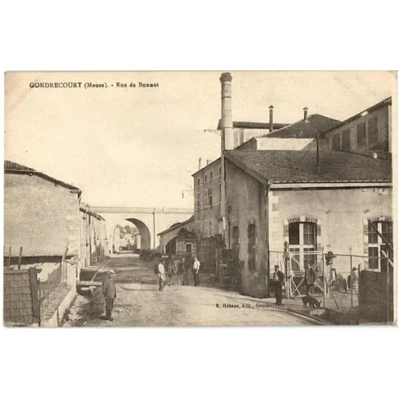 1918- GONDRECOURT (Meuse) Rue de Bonnet Postcard - Picture 1 of 2